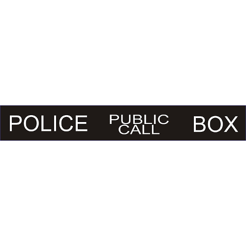 Dr Who police public call box phone booth tardis plastic sign science fiction 